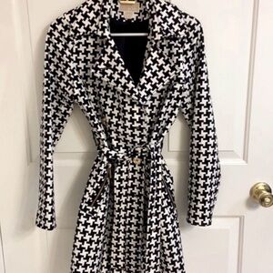 Michael Kors Black and White Houndstooth Jacket